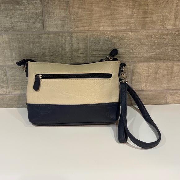 Stone Mountain Off White‎ & Navy Blue Shoulder Bag - Picture 7 of 8